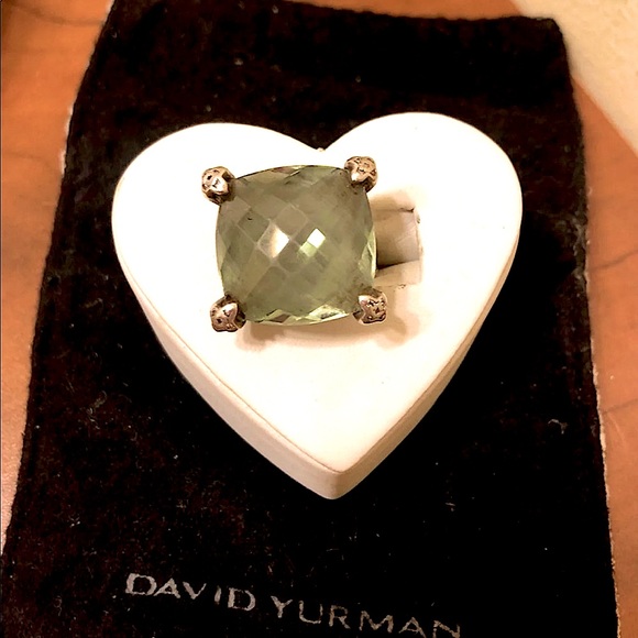 David Yurman Cushion Point Prasiolite Ring - Picture 11 of 16